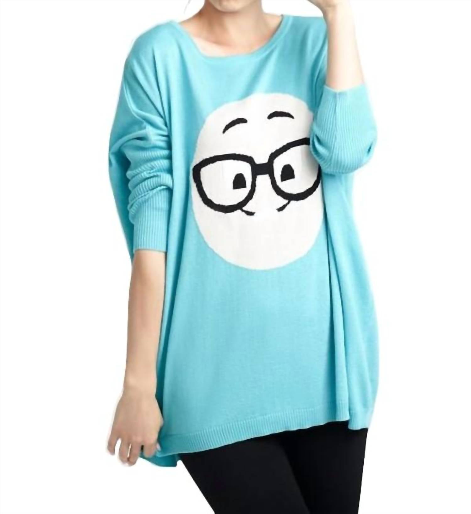 

Geek Chic Emoji свитер бирюзового цвета ANGEL