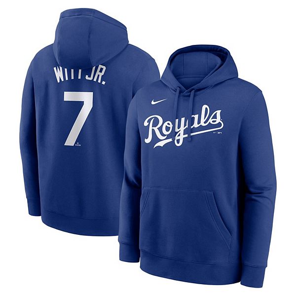 Толстовка с капюшоном Kansas City Royals с именем и номером игрока Bobby Witt Jr Nike