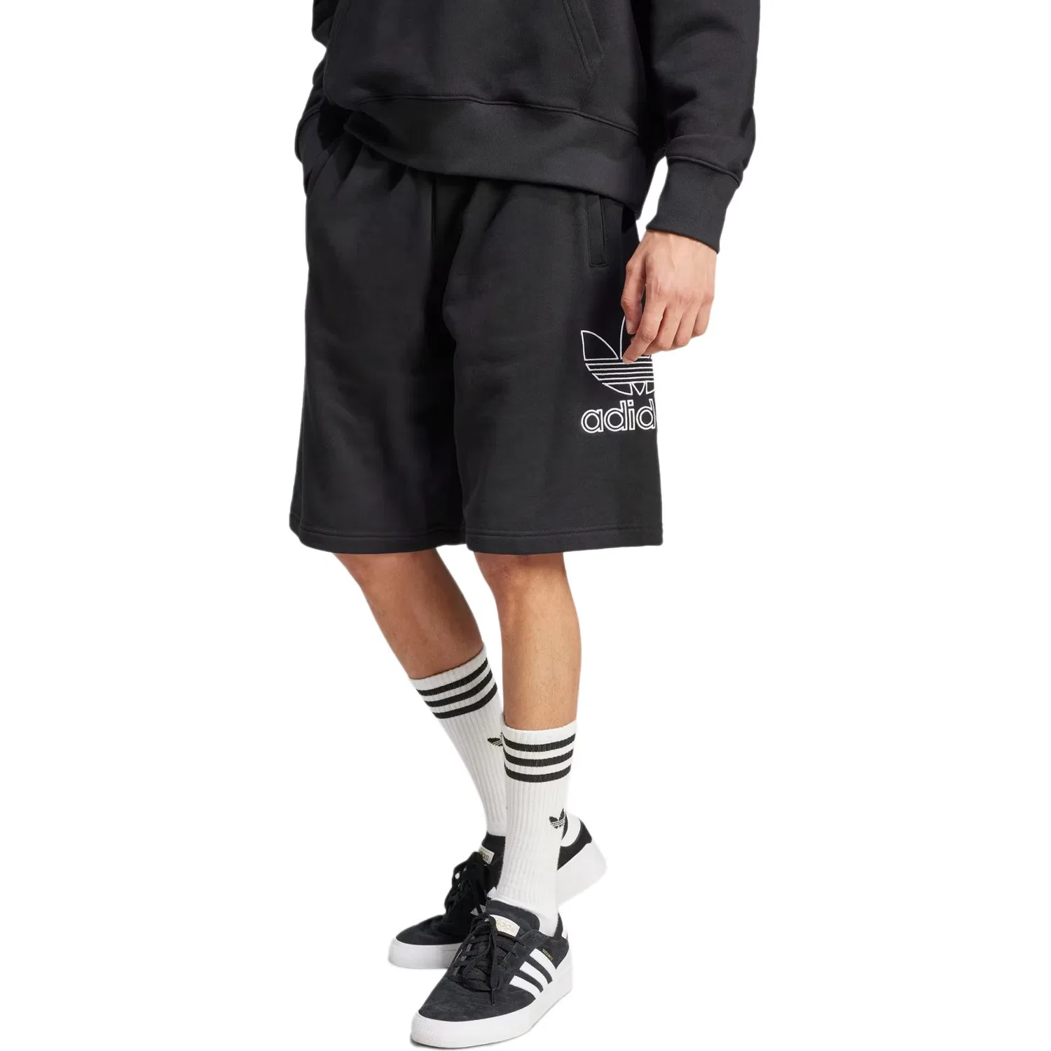 Шорты Adicolor Outline Trefoil Adidas Originals, Black — фото 4
