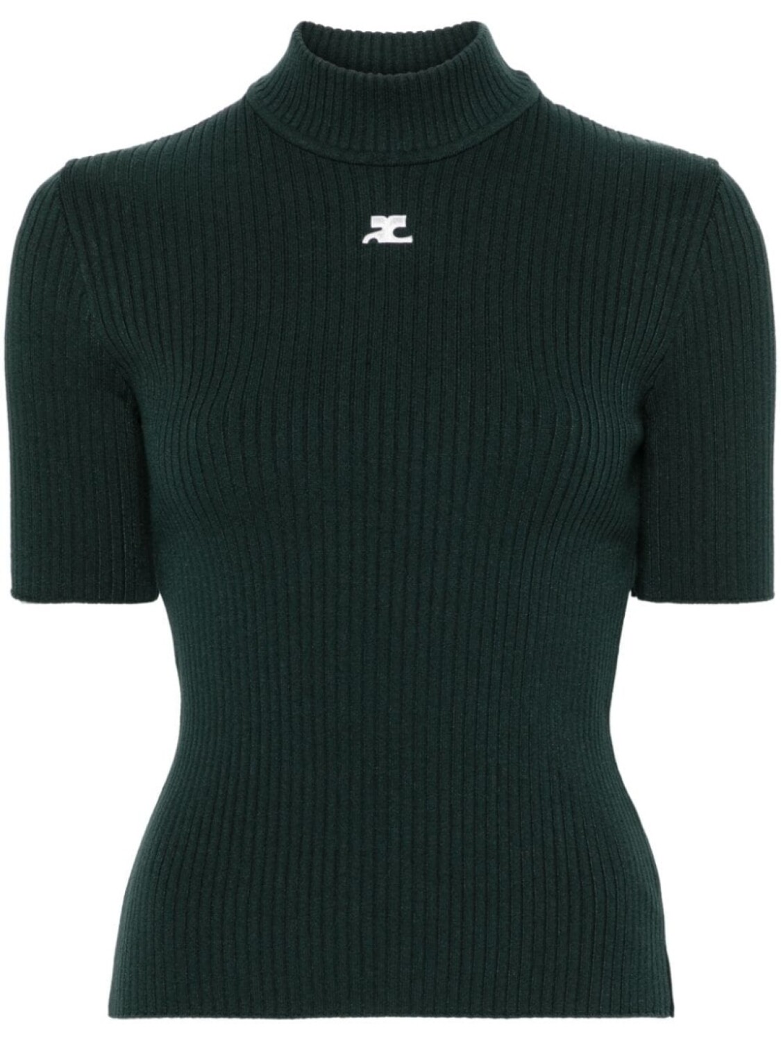 

Courrèges трикотажный топ Reedition с нашивкой-логотипом, зеленый
