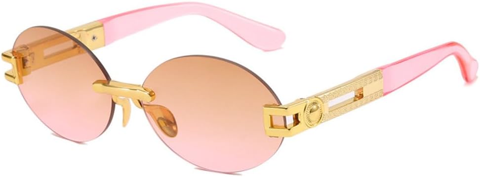 

Женские солнцезащитные очки LVTFCO без оправы, радужная оправа, ретро-овальная форма, мужские солнцезащитные очки с индивидуальным дизайном и защитой от УФ-излучения UV400, 3