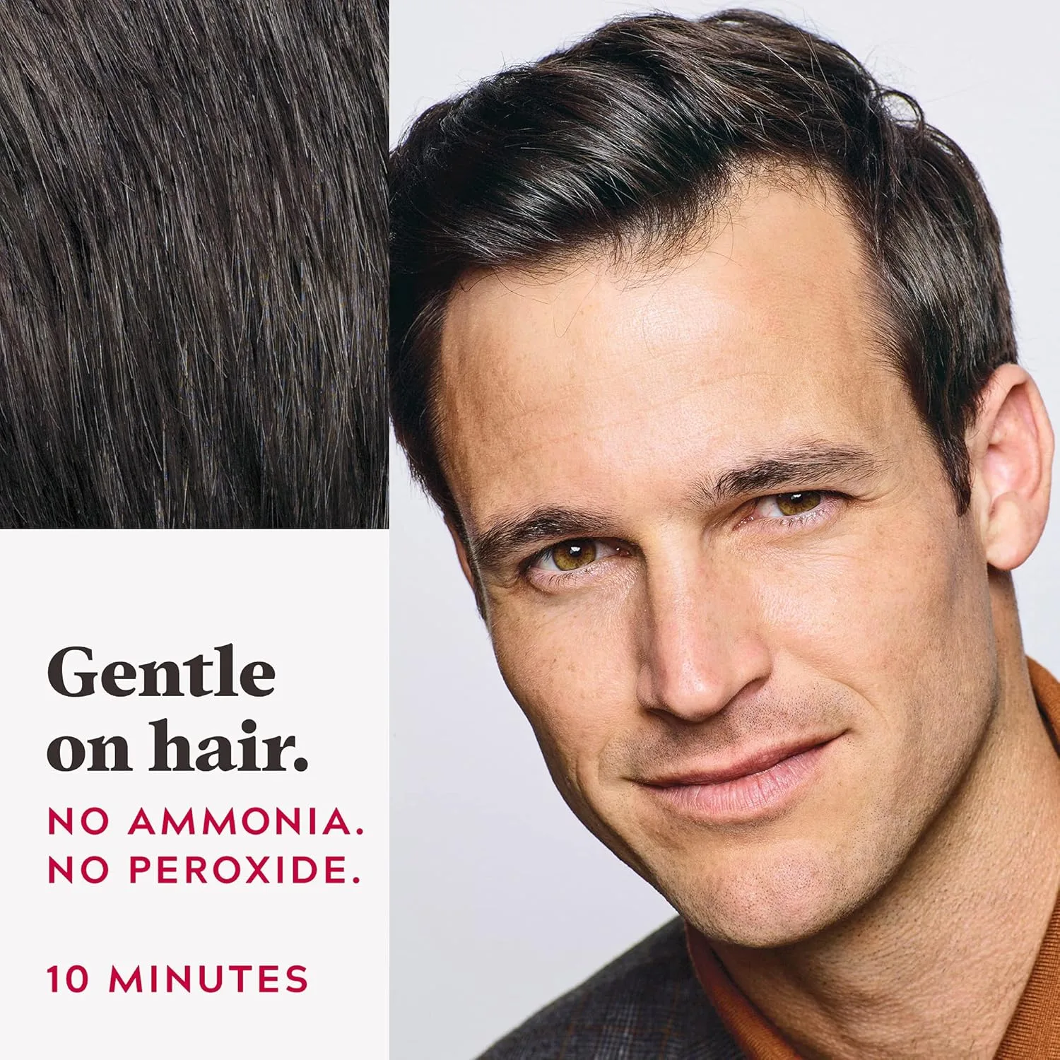 Just For Men Easy Comb-In Color (ранее Autostop), краска для седых волос с расческой-аппликатором, без смешивания - Darkest Brown, A-50 1 штука (1 шт.), Darkest Brown A-50 — фото 4