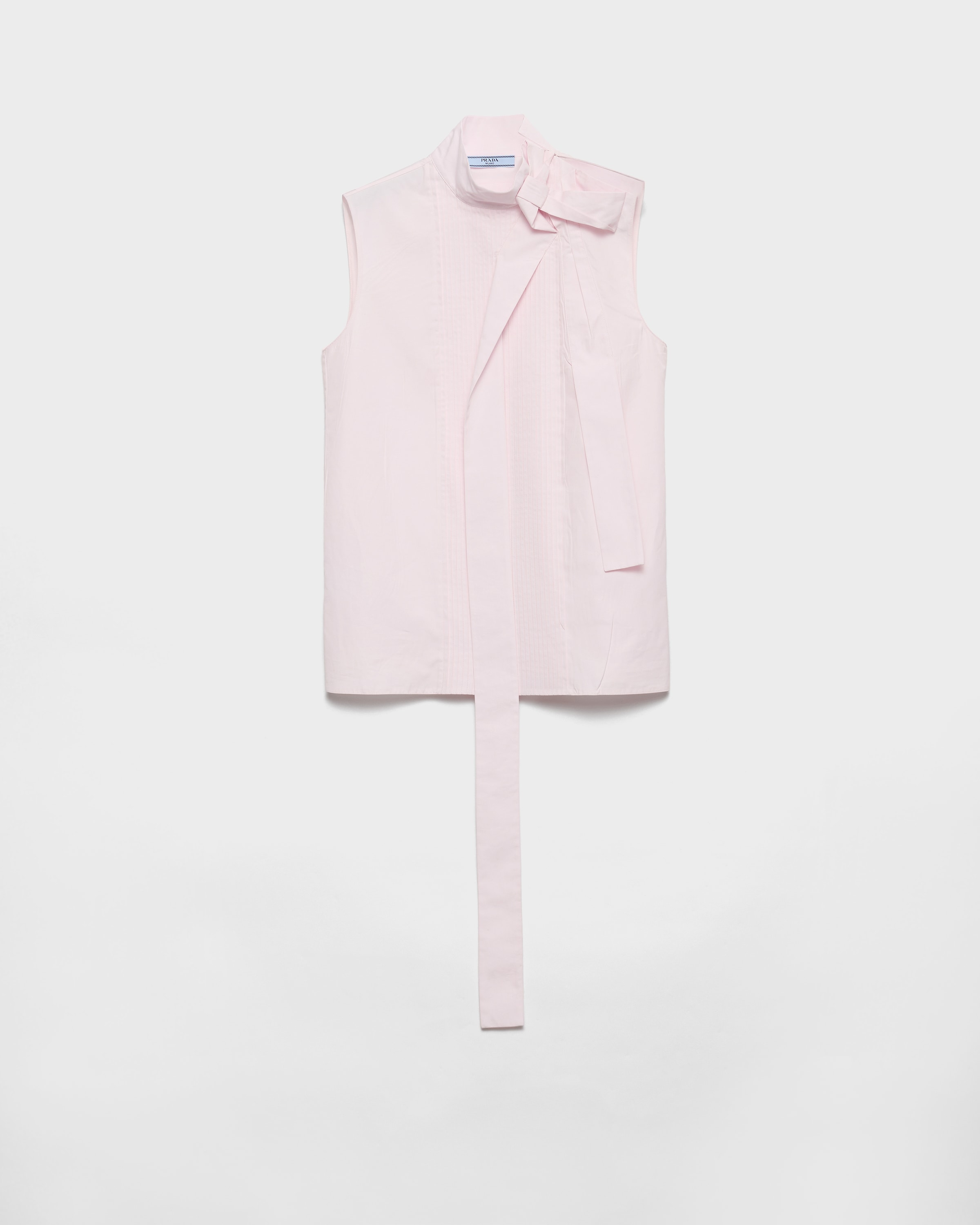 

Вышитый топ из поплина Prada, нежно-розовый