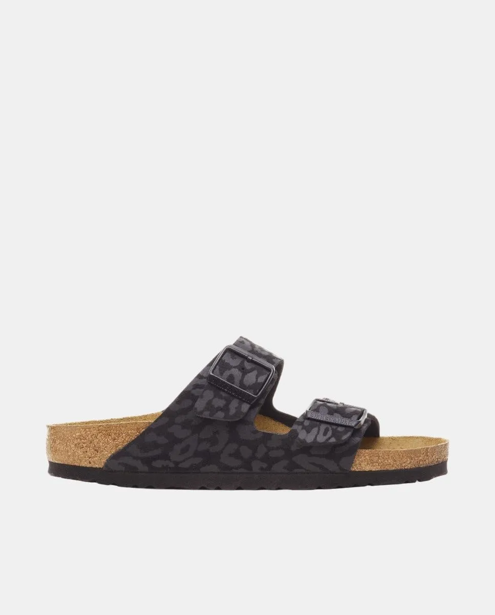 Женские сандалии из искусственной кожи с анималистическим принтом Birkenstock, черный