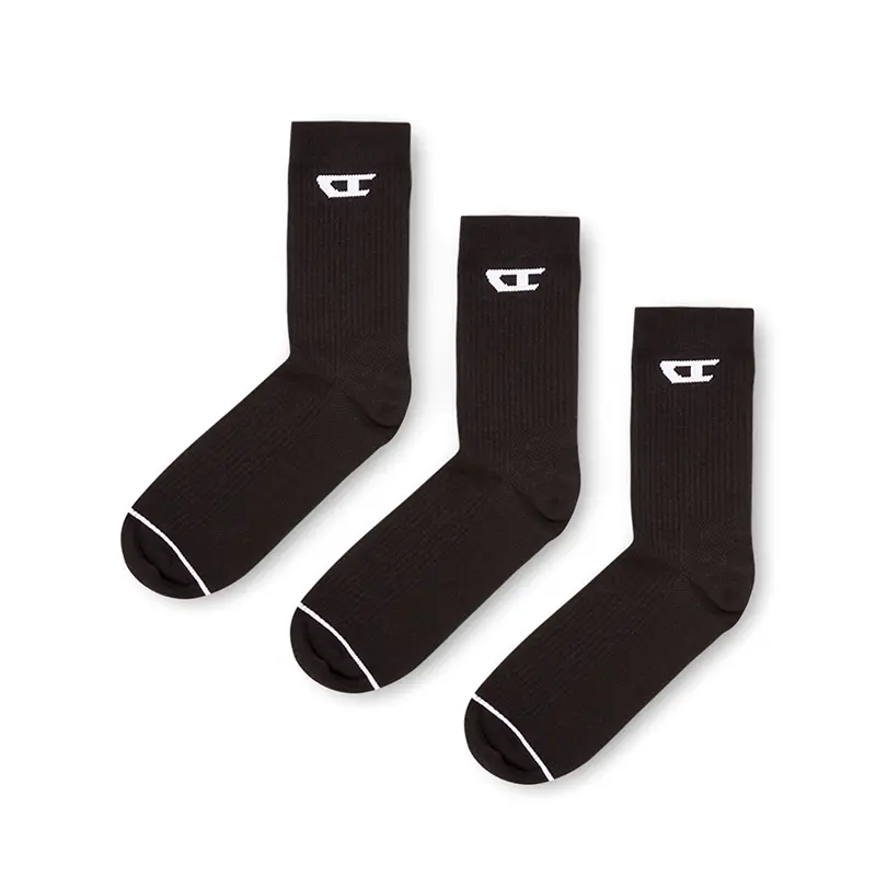 Носки Mid Calf мужские 3 пары DIESEL, белый/черный/серый — фото 3