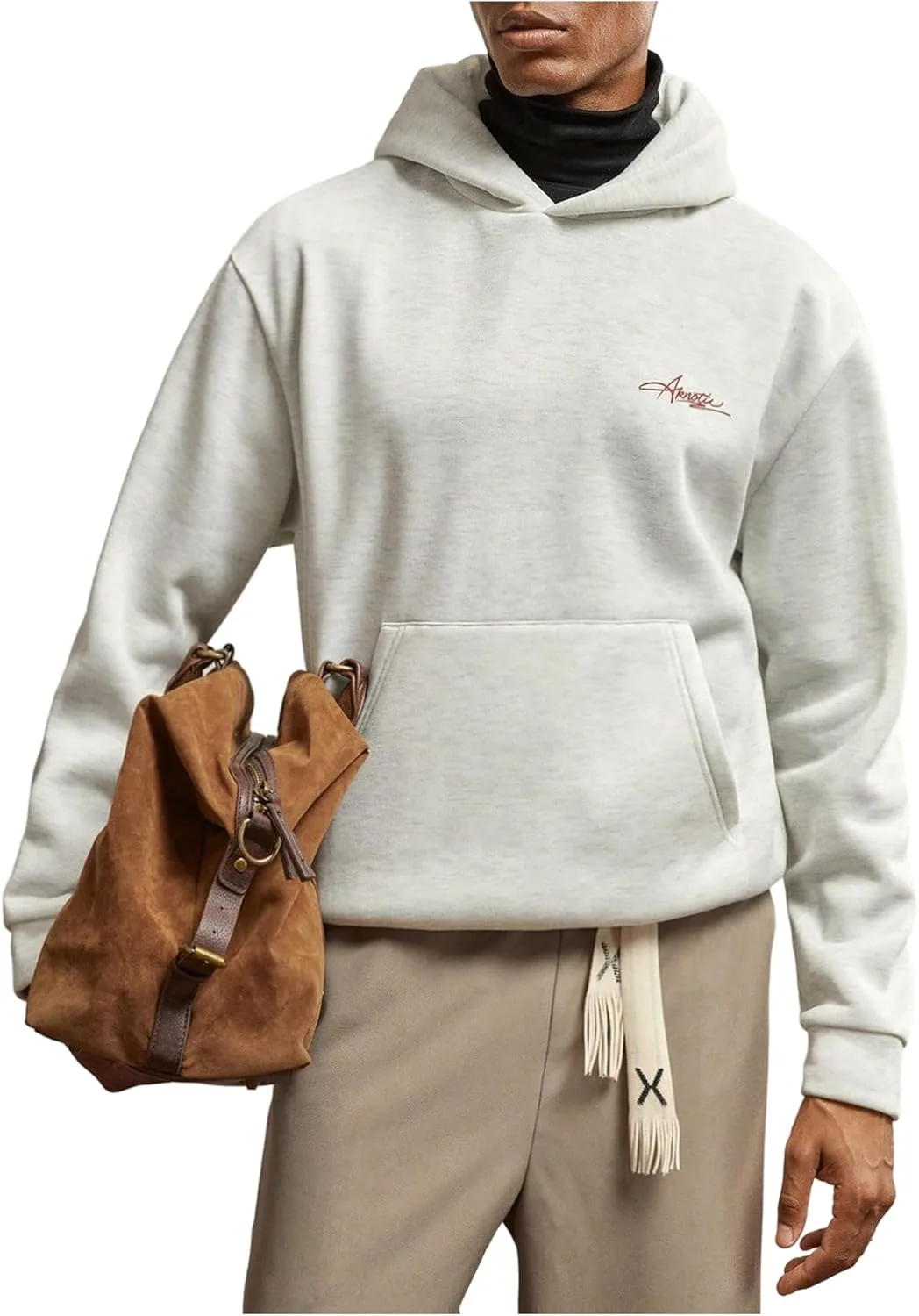 

Мужской худи с вышивкой и карманами RoseSeek