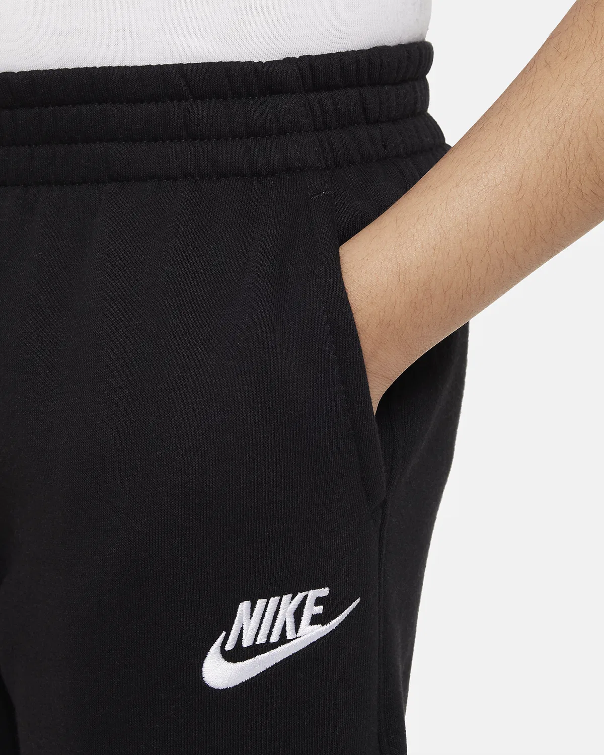 Детская флисовая кофта Nike Sportswear Club Fleece на молнии, Black — фото 3