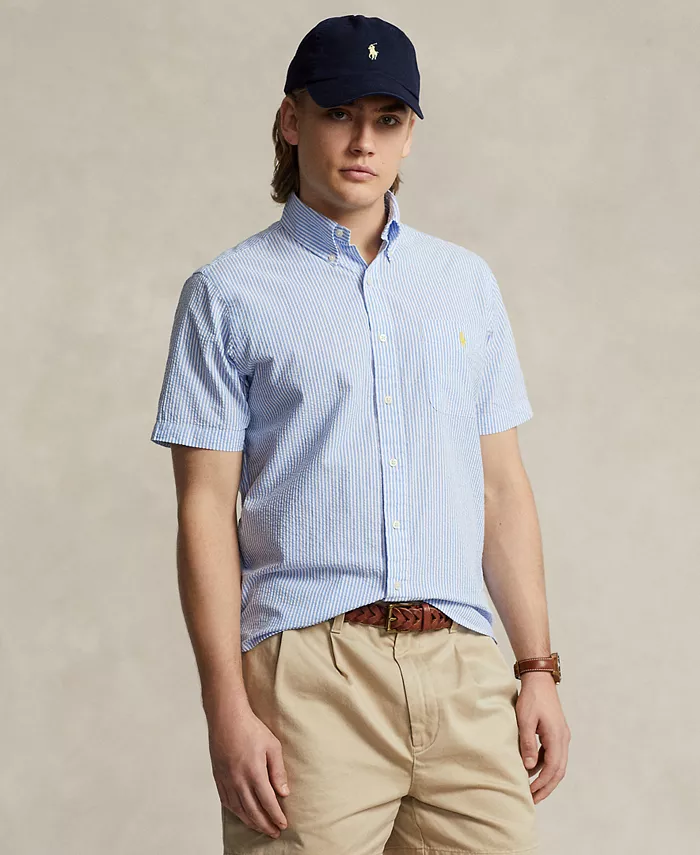 

Мужская классическая полосатая рубашка из пике RL Prepster Polo Ralph Lauren, мультиколор