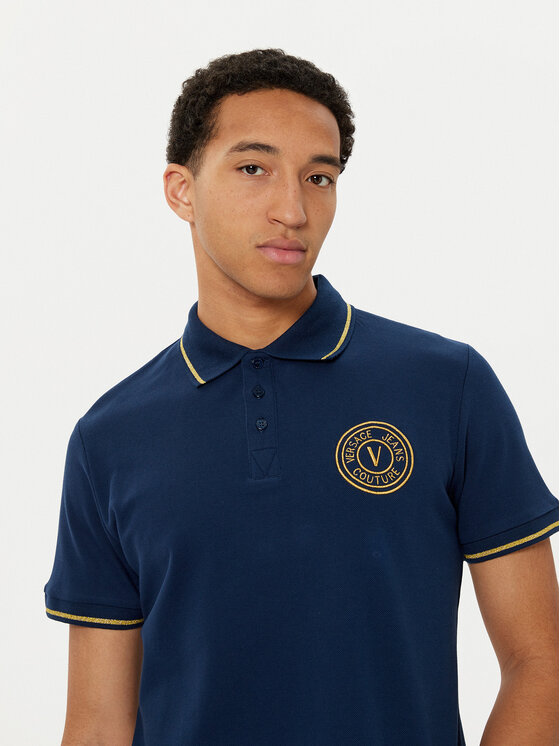 

Рубашка поло стандартный крой 78GAGT00 Versace Jeans Couture, синий