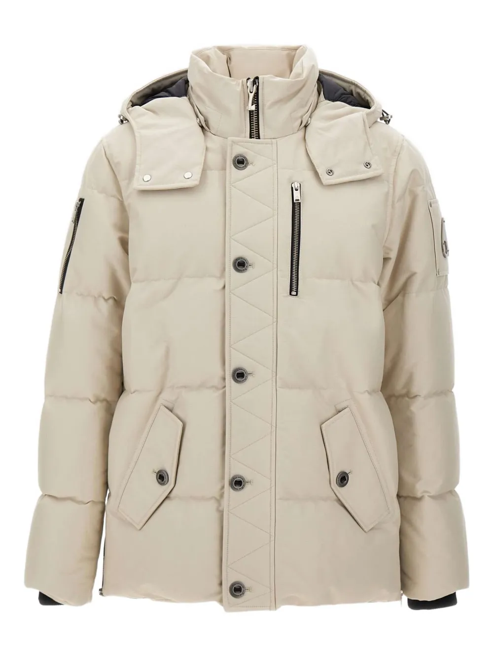 

Стеганое пальто со съемным капюшоном Moose Knuckles, нейтральный