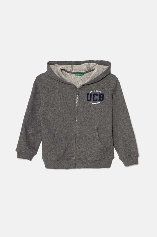 

Детская хлопковая толстовка United Colors of Benetton, серый