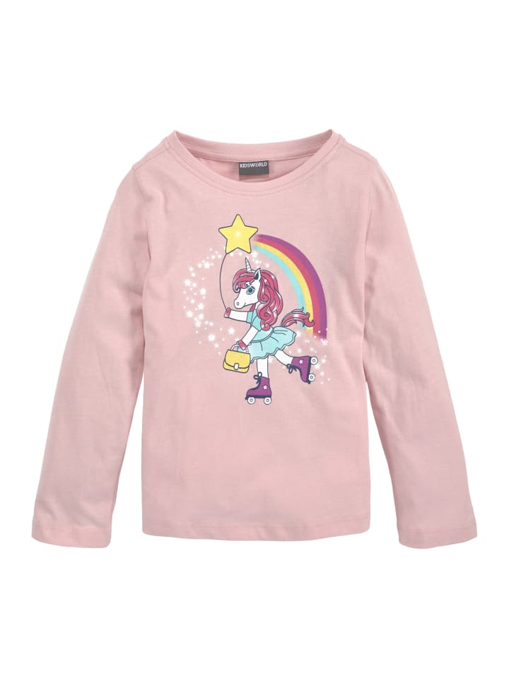 

Рубашка с длинным рукавом Kidsworld, розовый