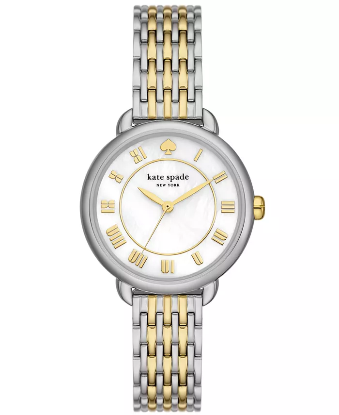 

Женские часы Lily Avenue с тремя стрелками, двухцветные, из нержавеющей стали, 34 мм kate spade new york