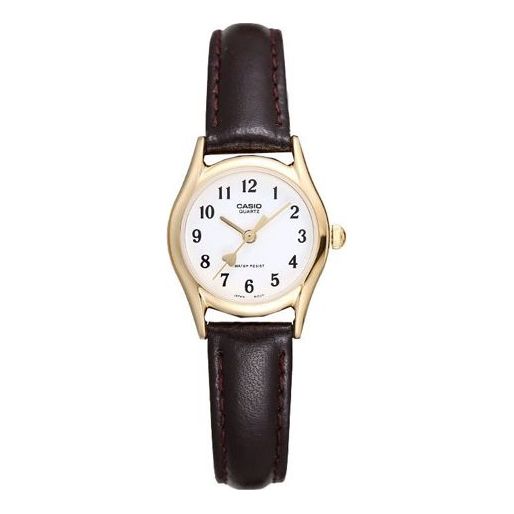 

Часы Casio Influencer Analog Leather Strap Watch 'Dark Brown White Gold', белый