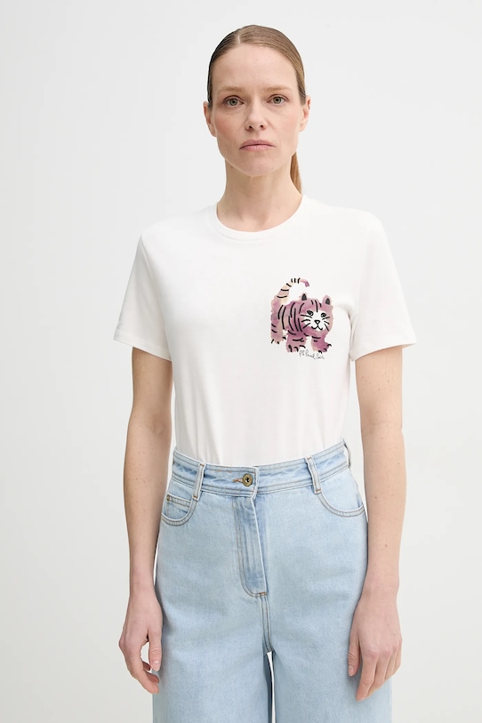 

Хлопковая футболка Ps Paul Smith, бежевый
