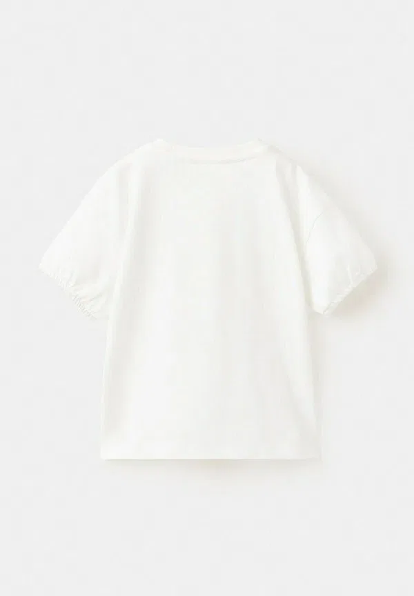 Футболка с детским принтом Mango Kids, Off White — фото 2