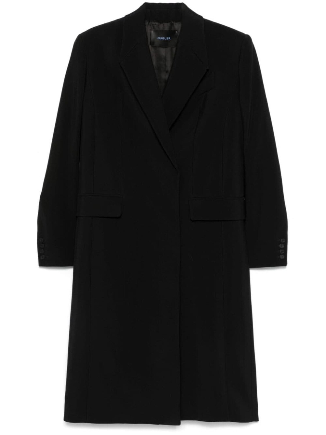 

Mugler однобортное пальто, черный