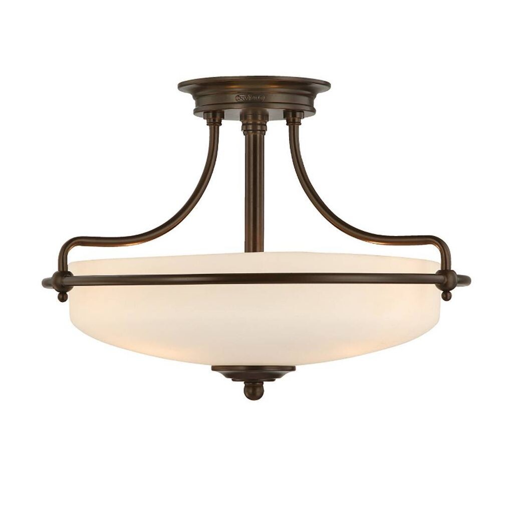 

Потолочный светильник Griffin, бронза Палладио и стекло, 3 лампочки Elstead Lighting