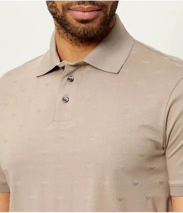 Полюс slim fit Emporio Armani, бежевый — фото 4