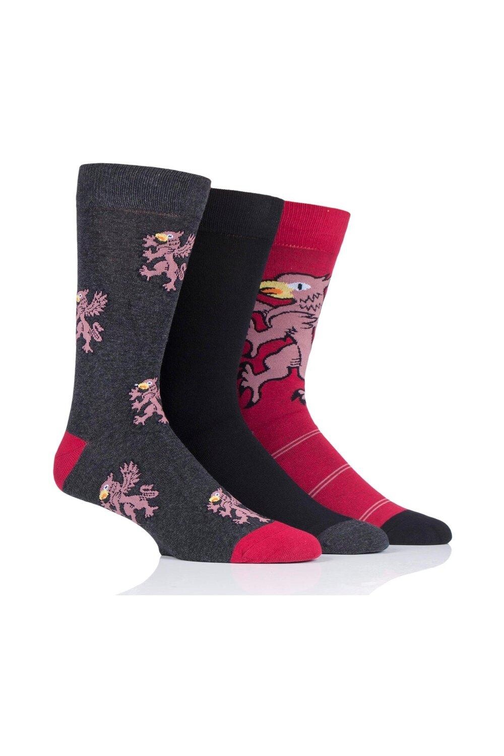 

3 пары новых хлопковых носков Griffin SOCKSHOP Wild Feet, мультиколор