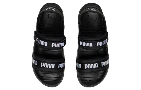 Сандалии softride slide 'wordmark - black white' Puma, черный — фото 4