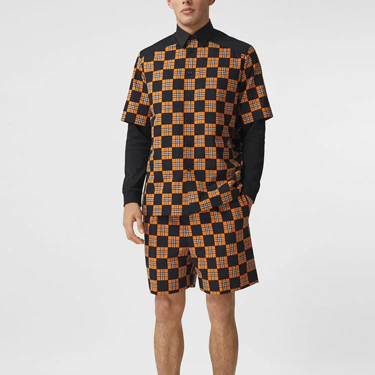 Шорты Scott Chequer Burberry, хлопок, Dark Orange — фото 4