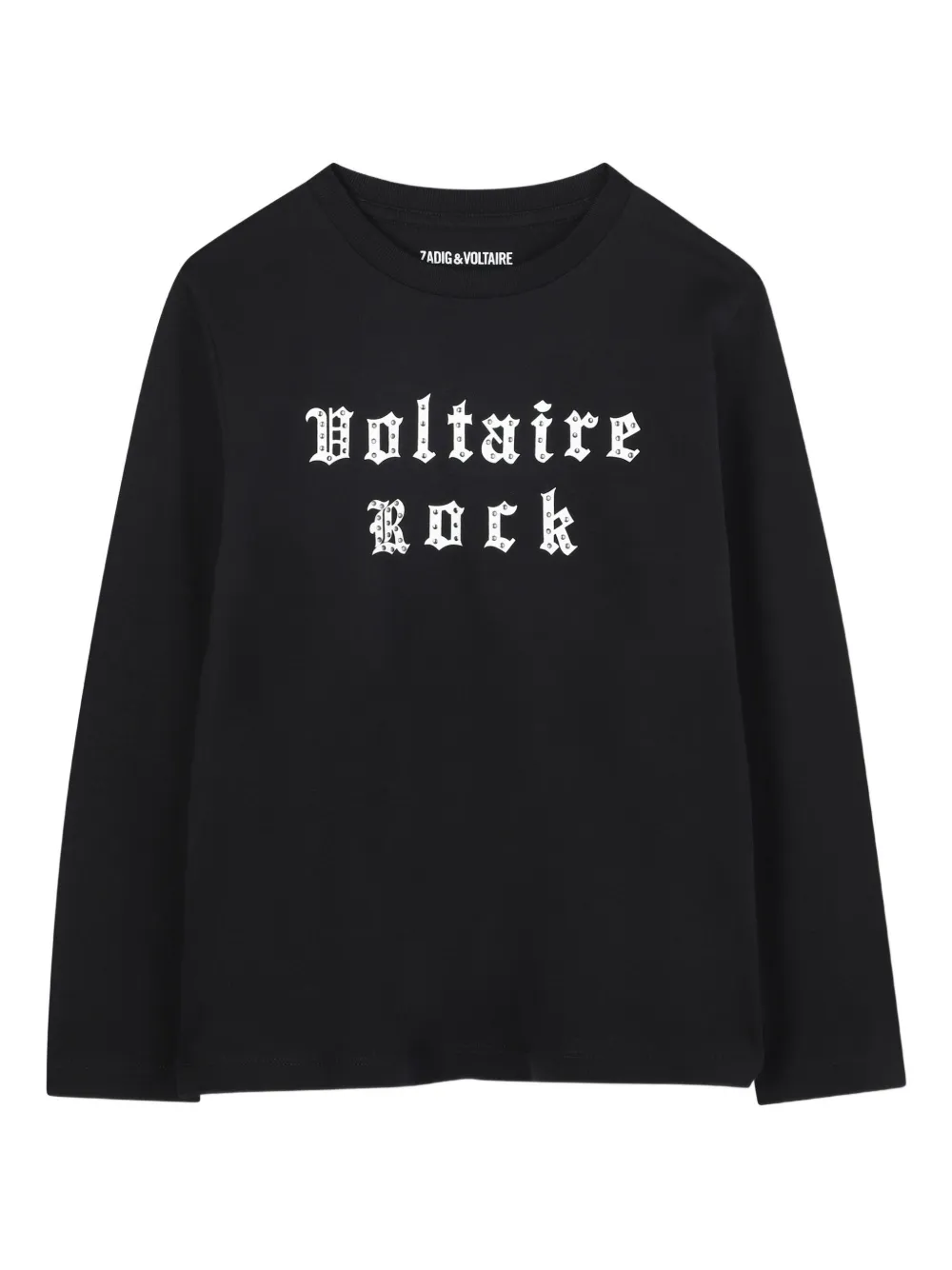 

Футболка с длинными рукавами и принтом Zadig & Voltaire Kids, черный