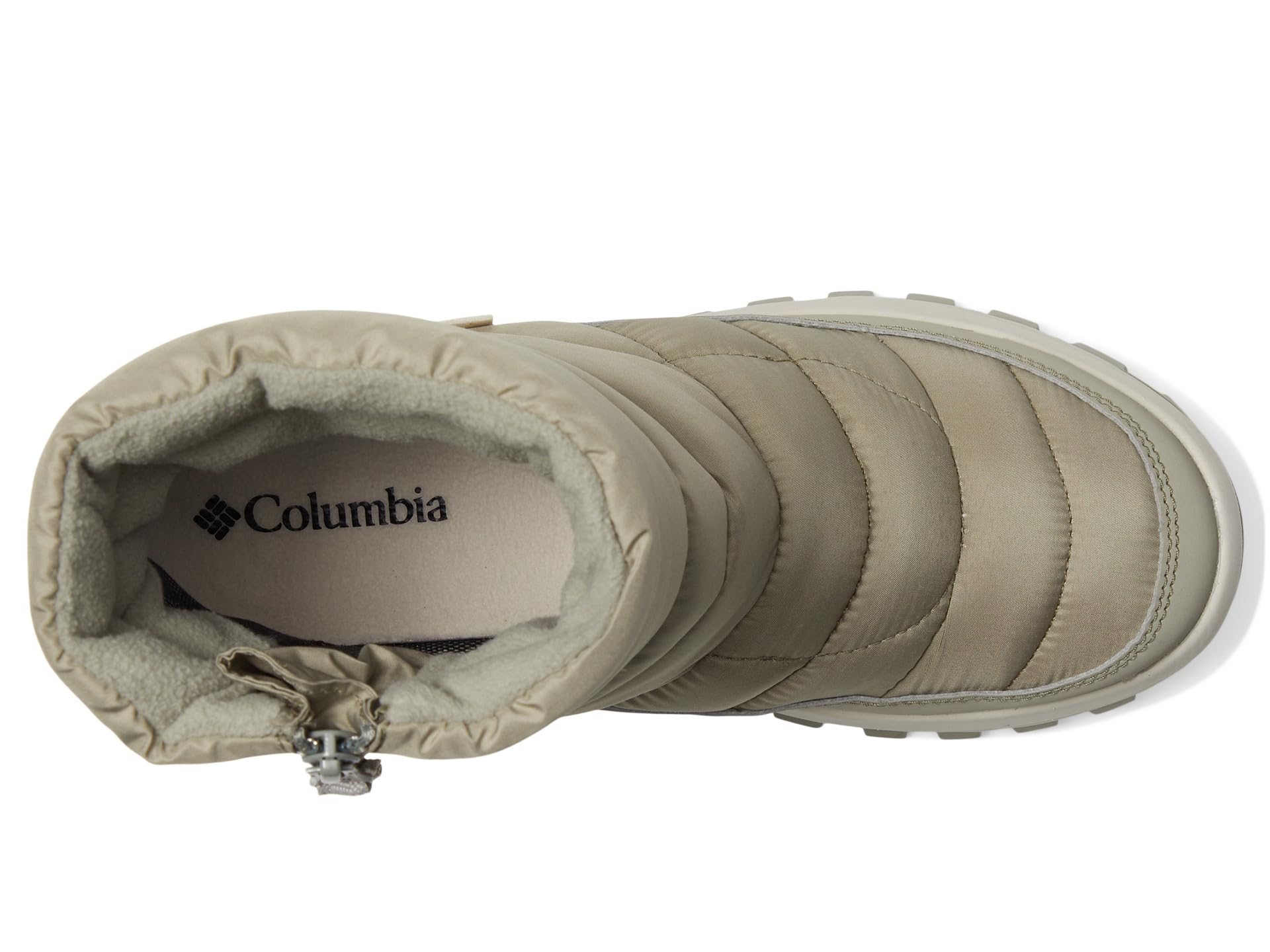 Женские зимние ботинки Columbia Snowtrot стеганые на молнии, серый — фото 2