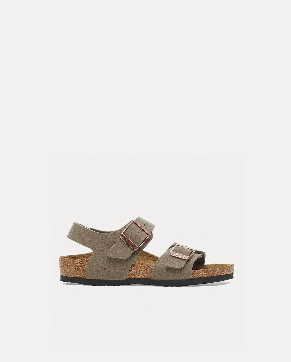 

сандалии детская Нью-Йорк Бирко Флор Birkenstock, серо-зеленый