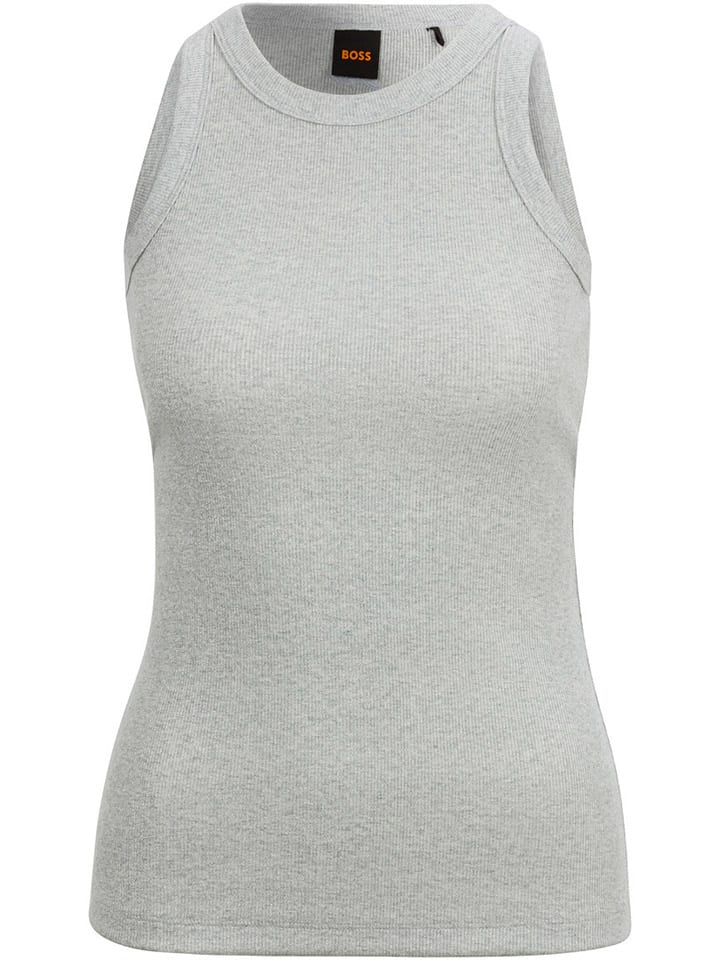 

Топ BOSS Orange, светло-серый