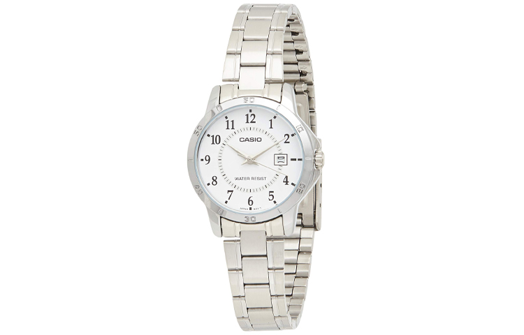 

Женские классические белые часы CASIO