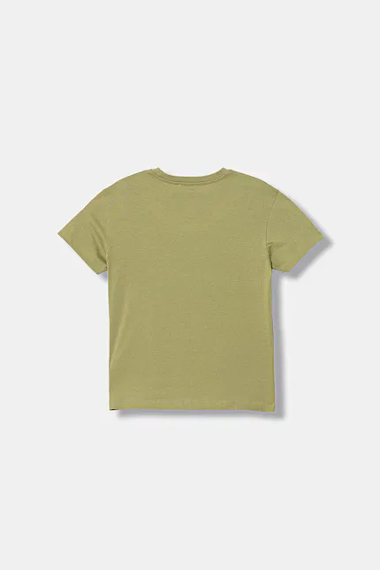 Футболка детская с принтом T-shirt United Colors of Benetton, зеленый — фото 2
