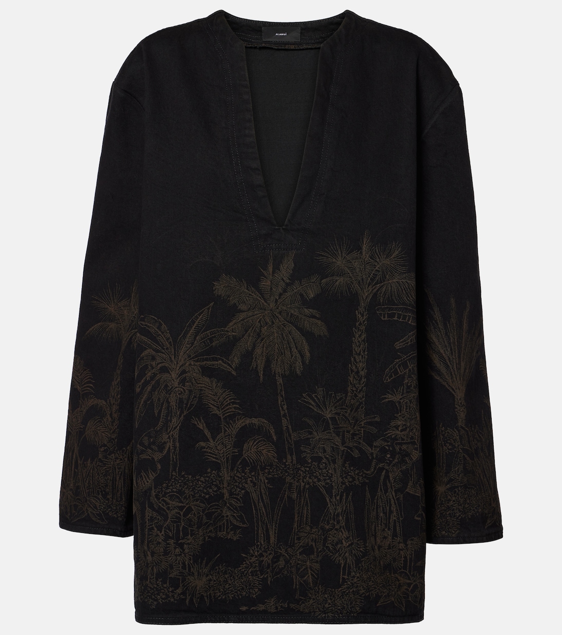 

Джинсовый топ Jungle Toile De Jouy Alanui, Black Almond