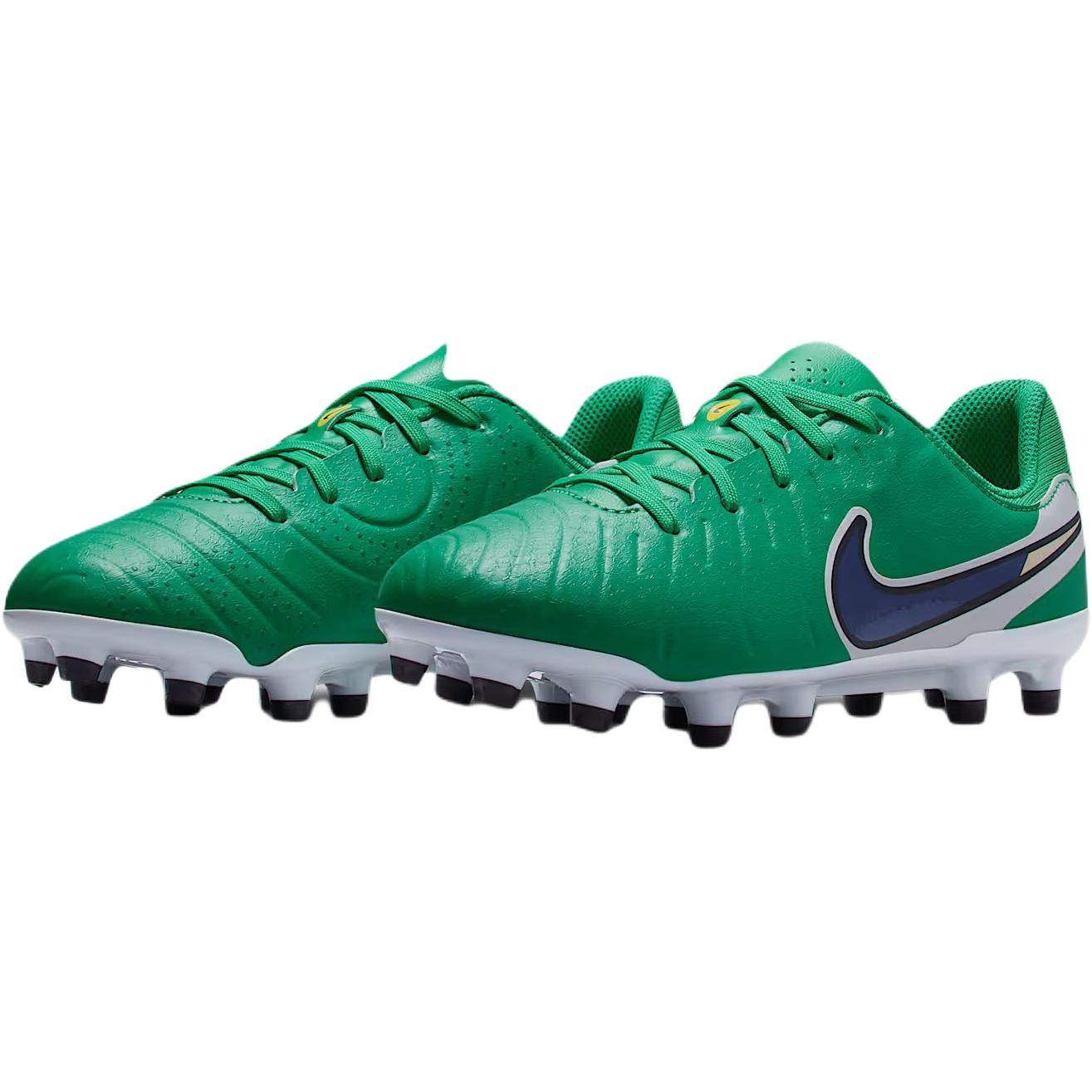 Nike Jr Tiempo Legend 10 Academy Abrasion Resistant Low top детские футбольные бутсы Green Kids' — фото 4