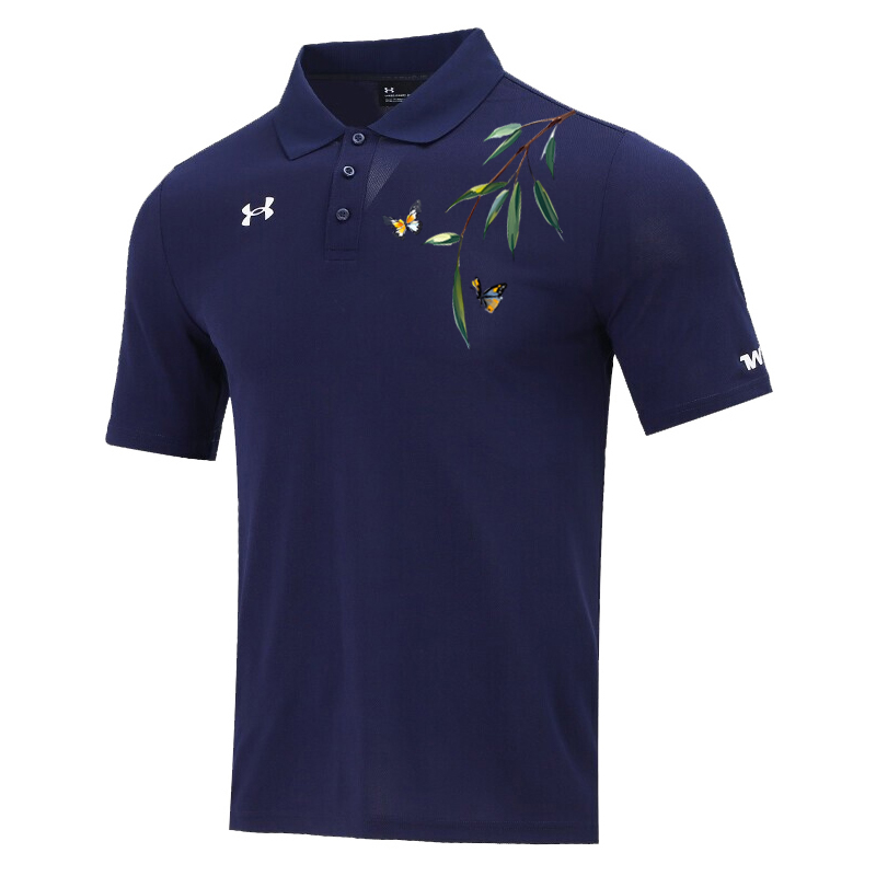 

Быстросохнущая короткая футболка-поло Unisex Under Armour, синий