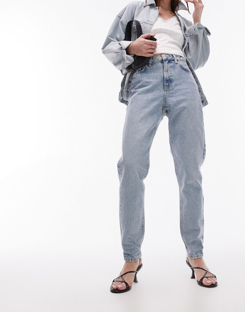 

Белые джинсы Mom с завышенной талией Topshop Original