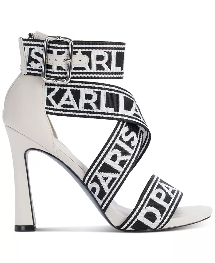 Женские босоножки Careliz на тонких ремешках KARL LAGERFELD PARIS, белый — фото 2