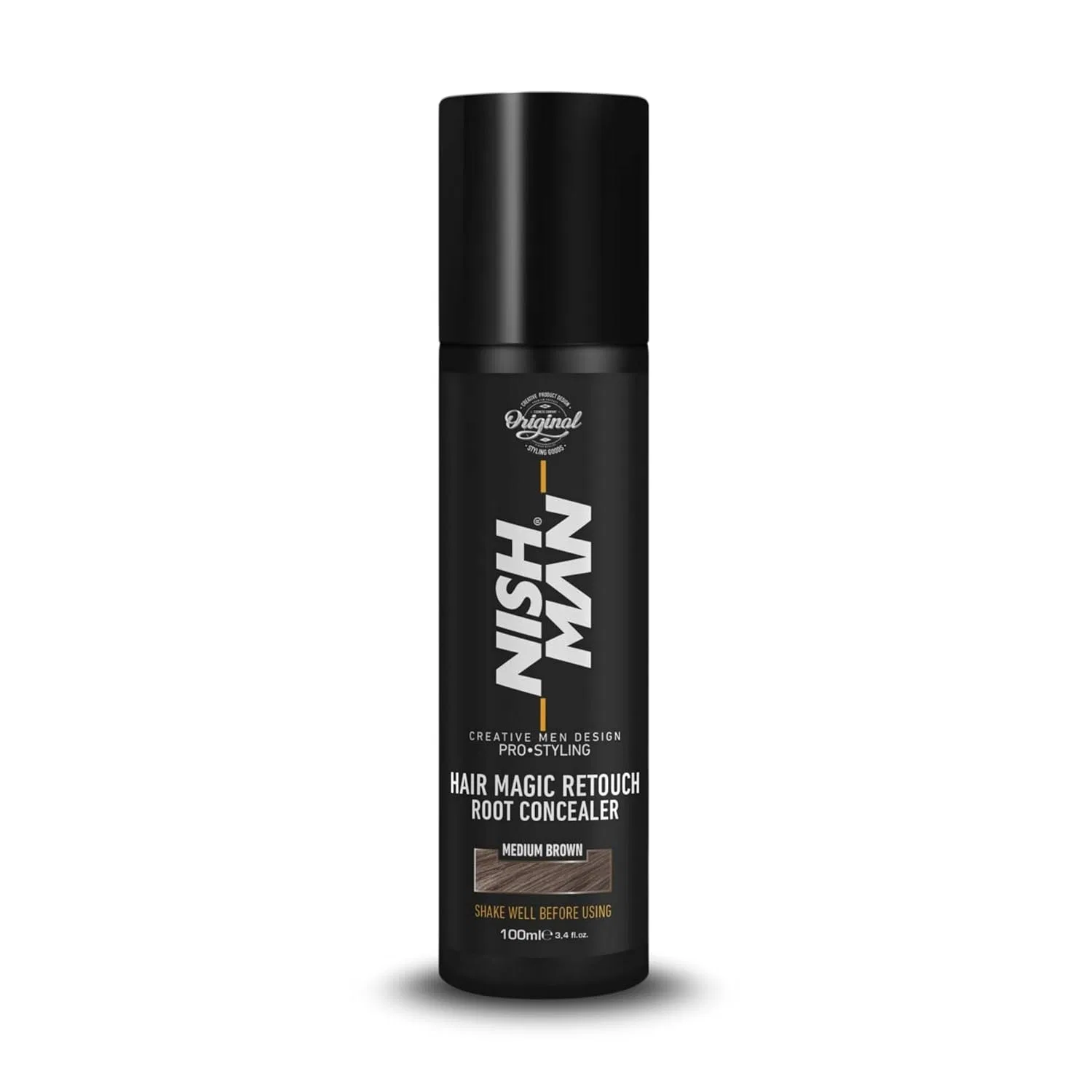 Корректор для корней волос «Magic Retouch» от NISHMAN, средне-коричневый Nishman, Mid-Brown