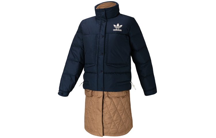 

Adidas Originals Женский пуховик, цвет Blue Brown Color Matching