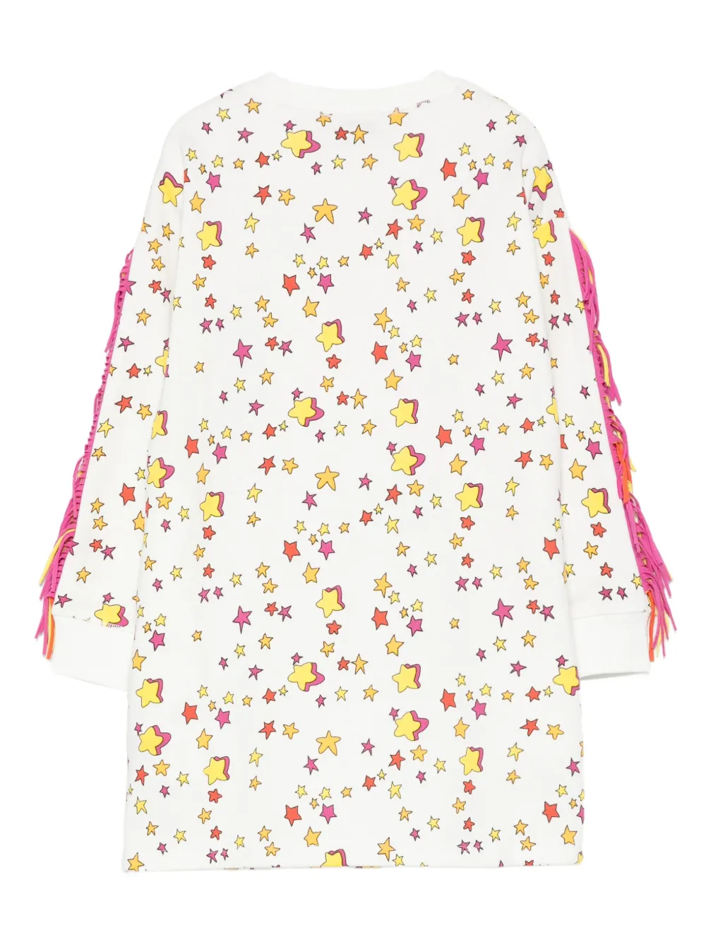 Платье с бахромой и принтом Stella Mccartney Kids, белый — фото 2