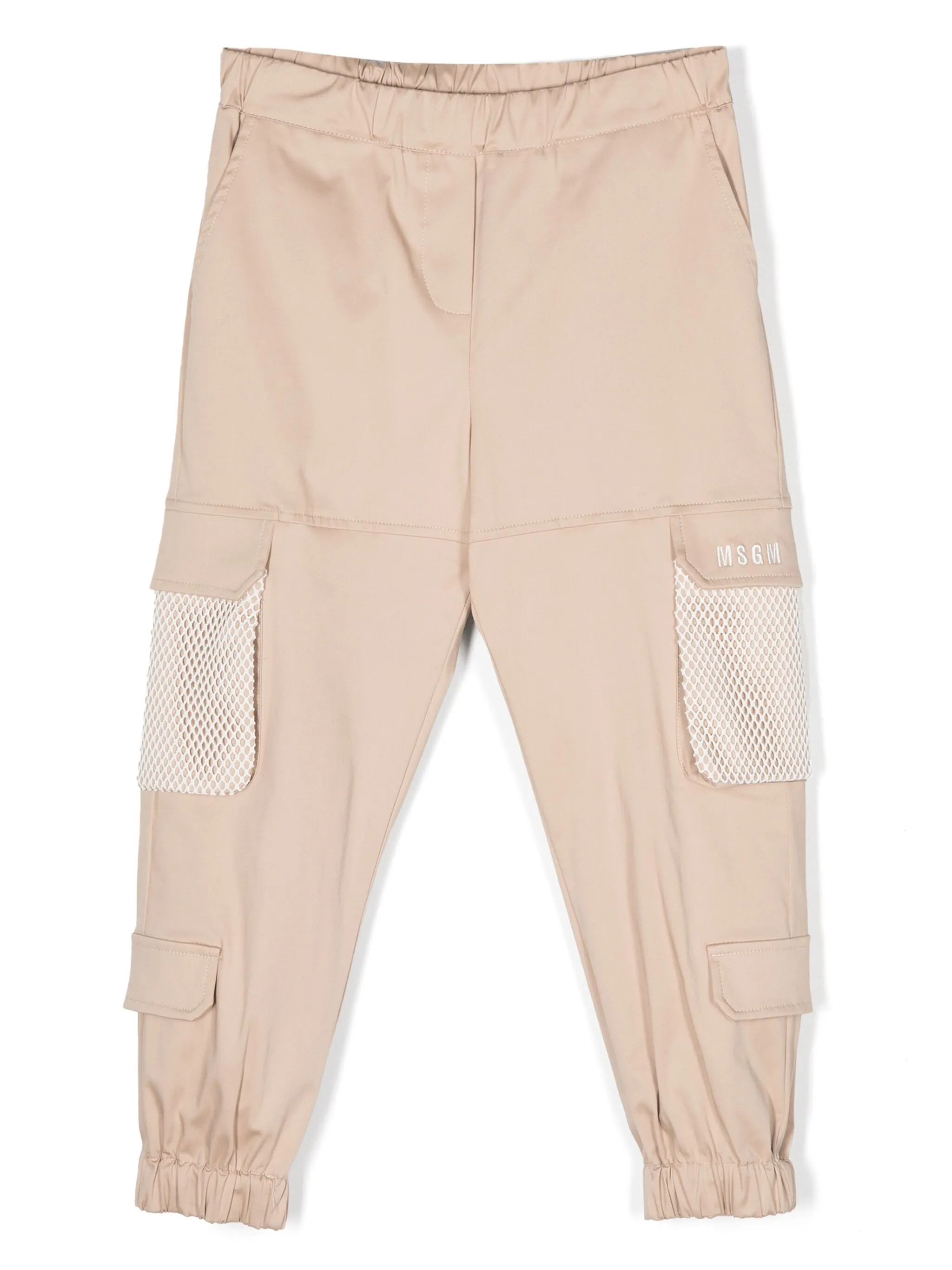 

Брюки с вышитым логотипом Msgm Kids, нейтральный