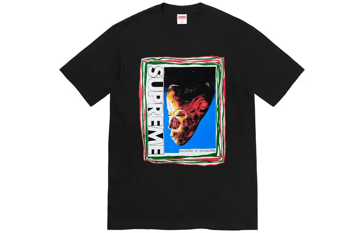 Футболка с принтом маски Supreme, экрю — фото 4