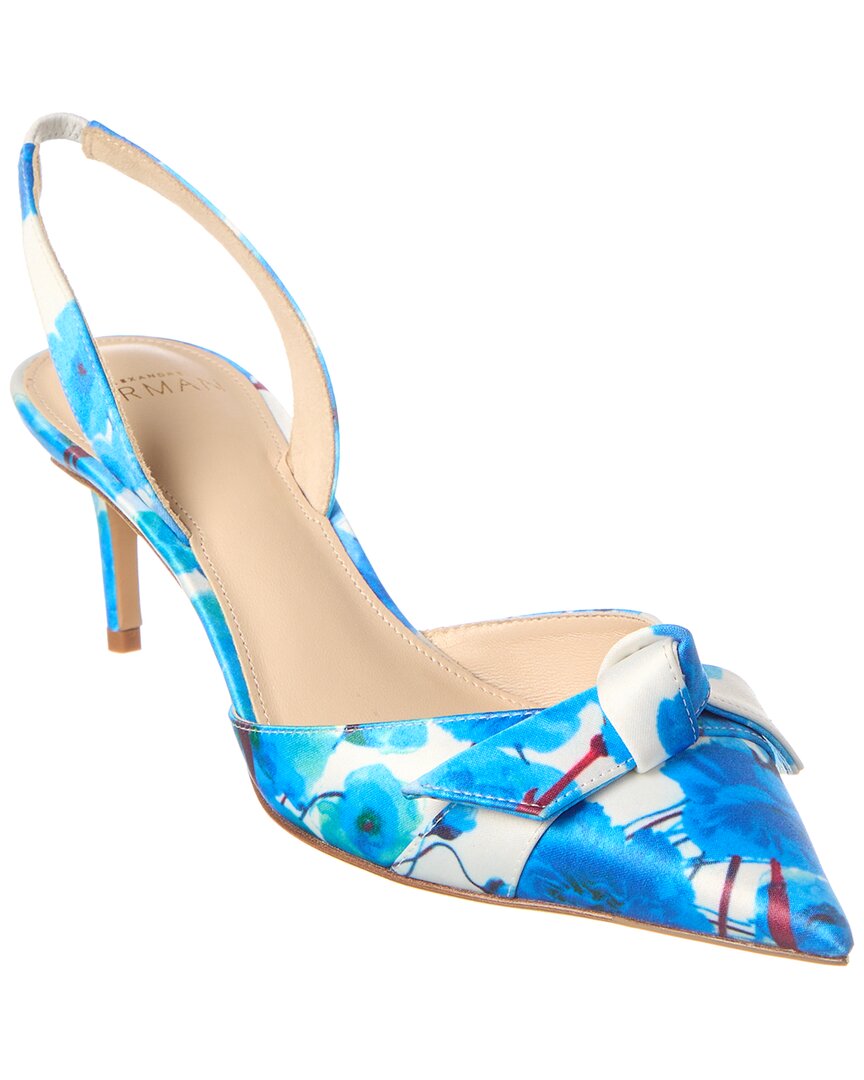 Туфли-лодочки Alexandre Birman Clarita 60 Satin Slingback, синий