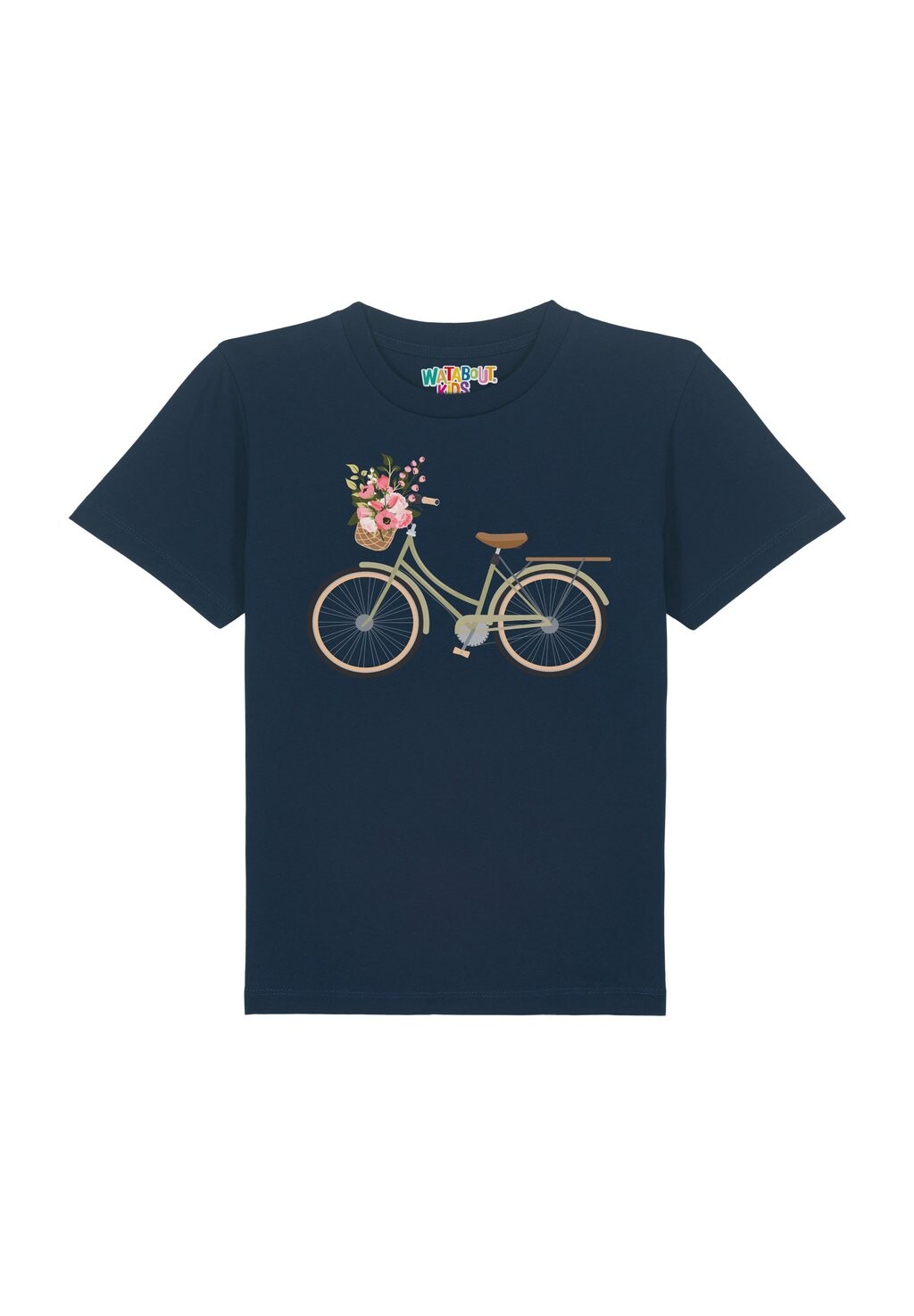 

Футболка с принтом FAHRRAD MIT BLUMEN Watapparel, цвет french navy