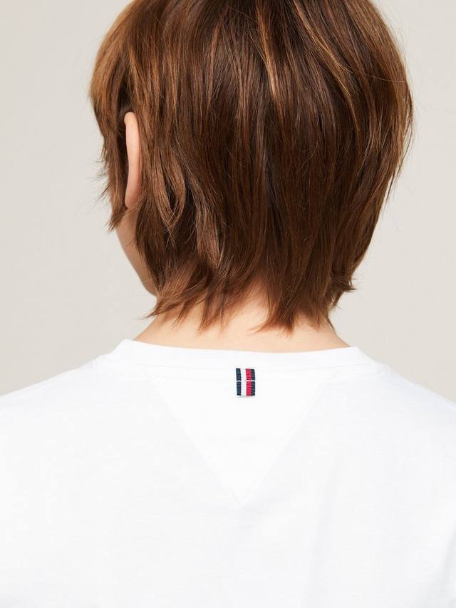 Детская базовая футболка с длинным рукавом и круглым вырезом Tommy Hilfiger, White — фото 3