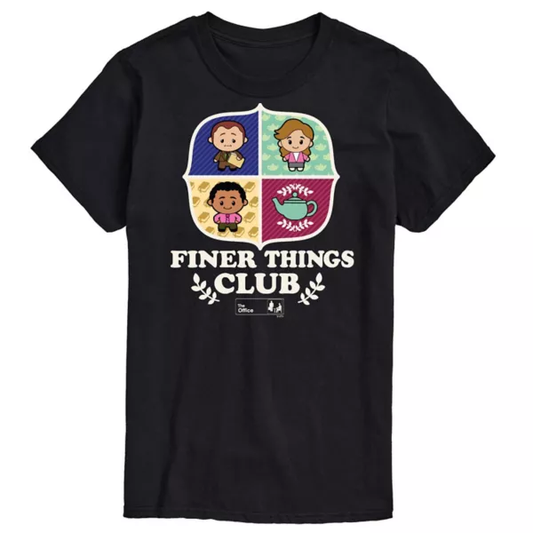

Мужская футболка The Office с принтом "Клуб изысканных вещей" Licensed Character, черный