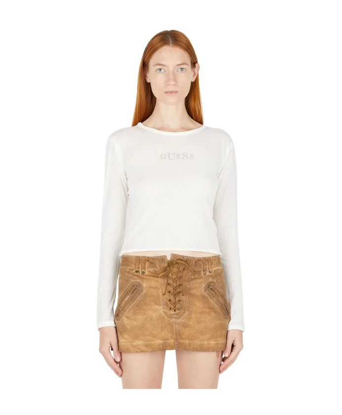 

Футболка American Frontier с длинными рукавами Guess, белый