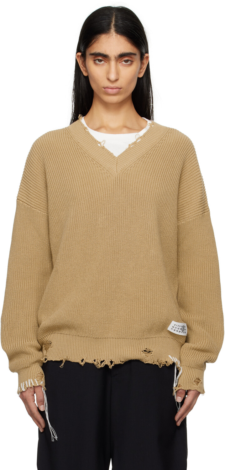 

Свитер Eaten Knit с V-образным вырезом MM6 Maison Margiela
