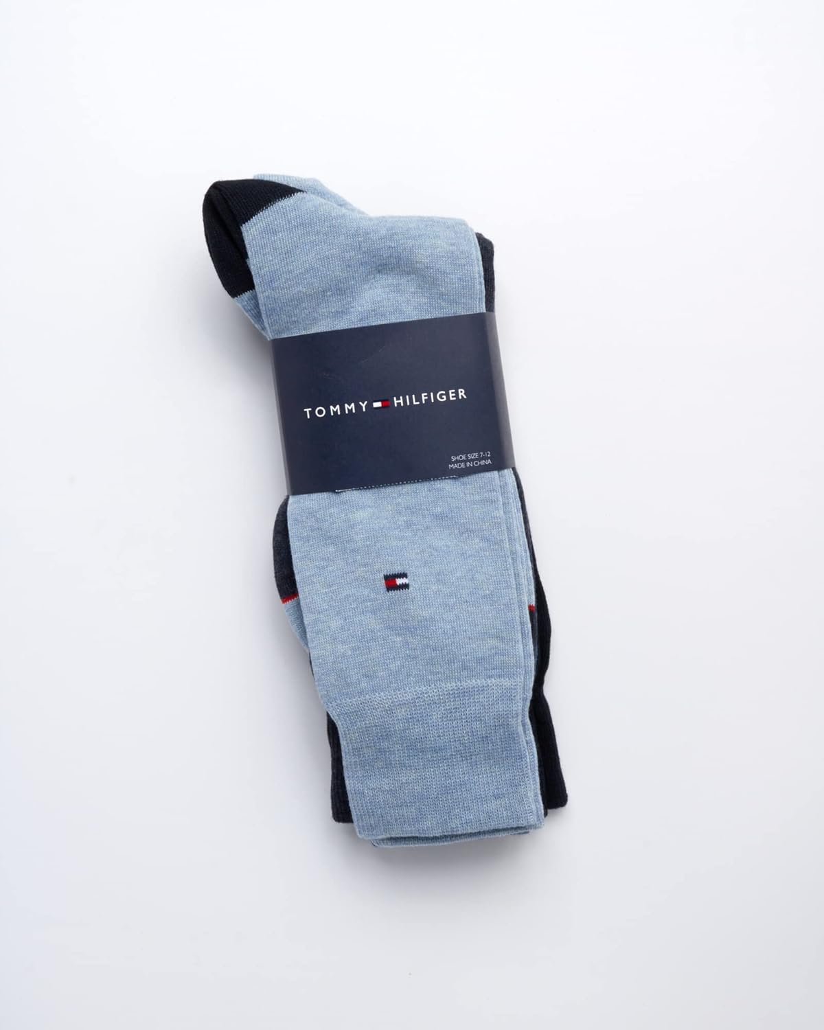 Мужские носки Tommy Hilfiger - 4 пары легких эластичных хлопковых носков для мужчин, дышащие, мягкие, комфортные, Blue Assorted — фото 2