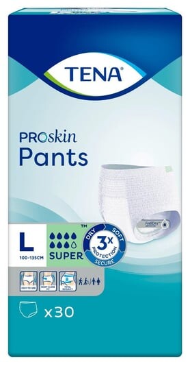 

Трусики впитывающие, размер L, 100-135 см, 30 шт. Tena Pants Proskin Super, Essity Poland